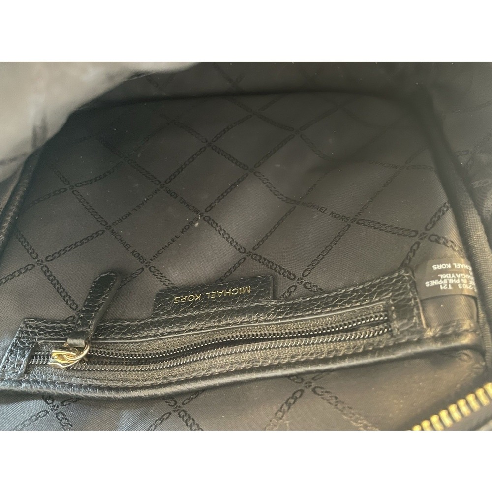 Michael Kors pebbled leather Abbey Backpack Leather Logo - Picture 8 of 13